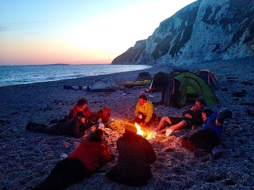 /storage/Wood fire beach wild camping Dorset Jurassic coast