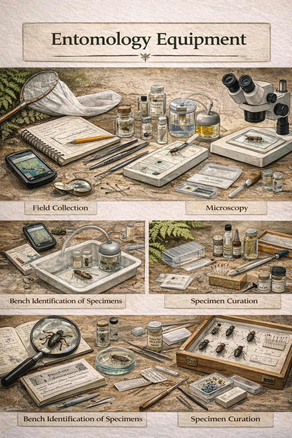 Entomology equipment with NOMAD Field Entomology and Naturalist Programme (FENP)