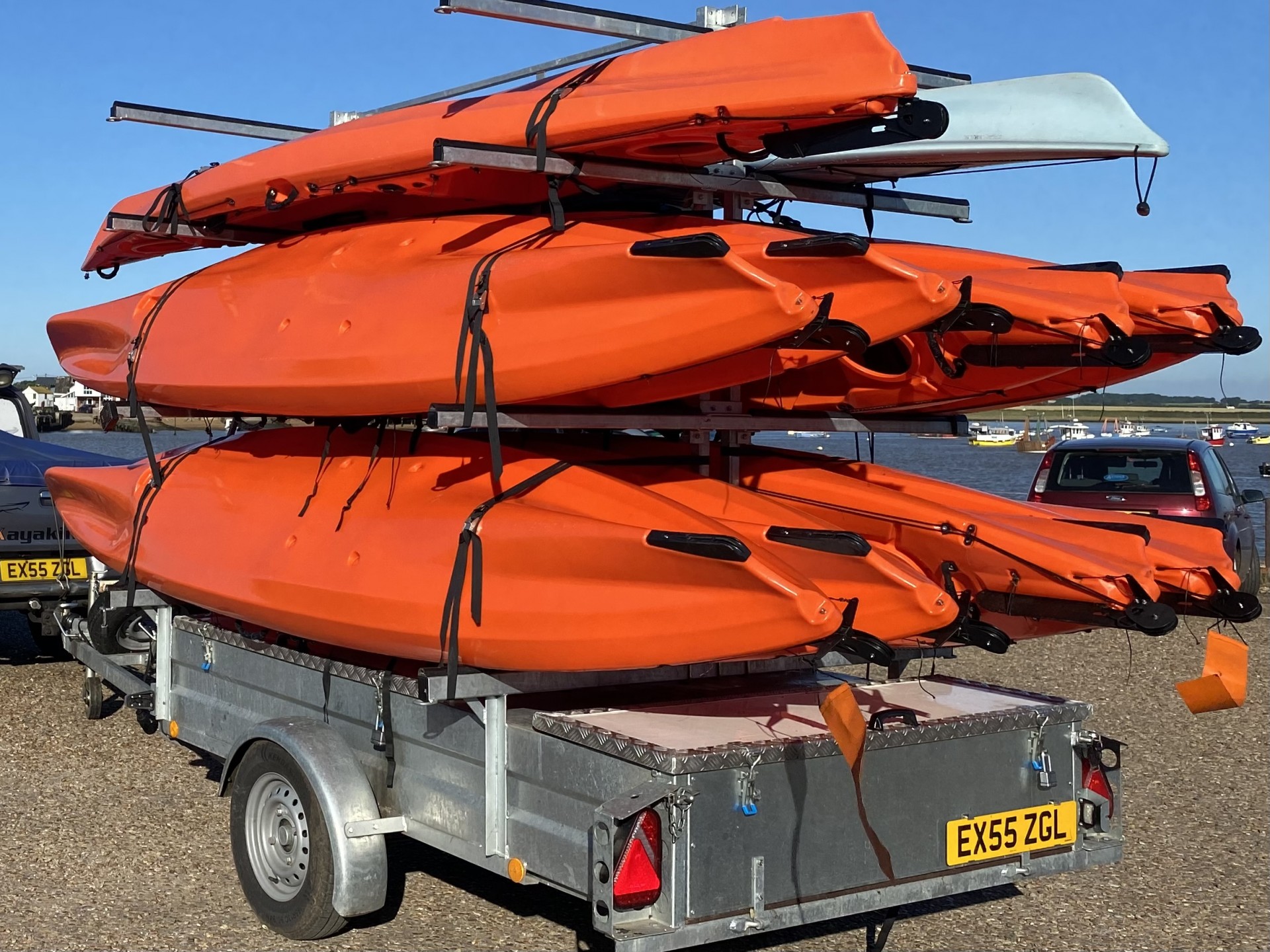 Canoe & Kayak Trailer x12 with storage x3.