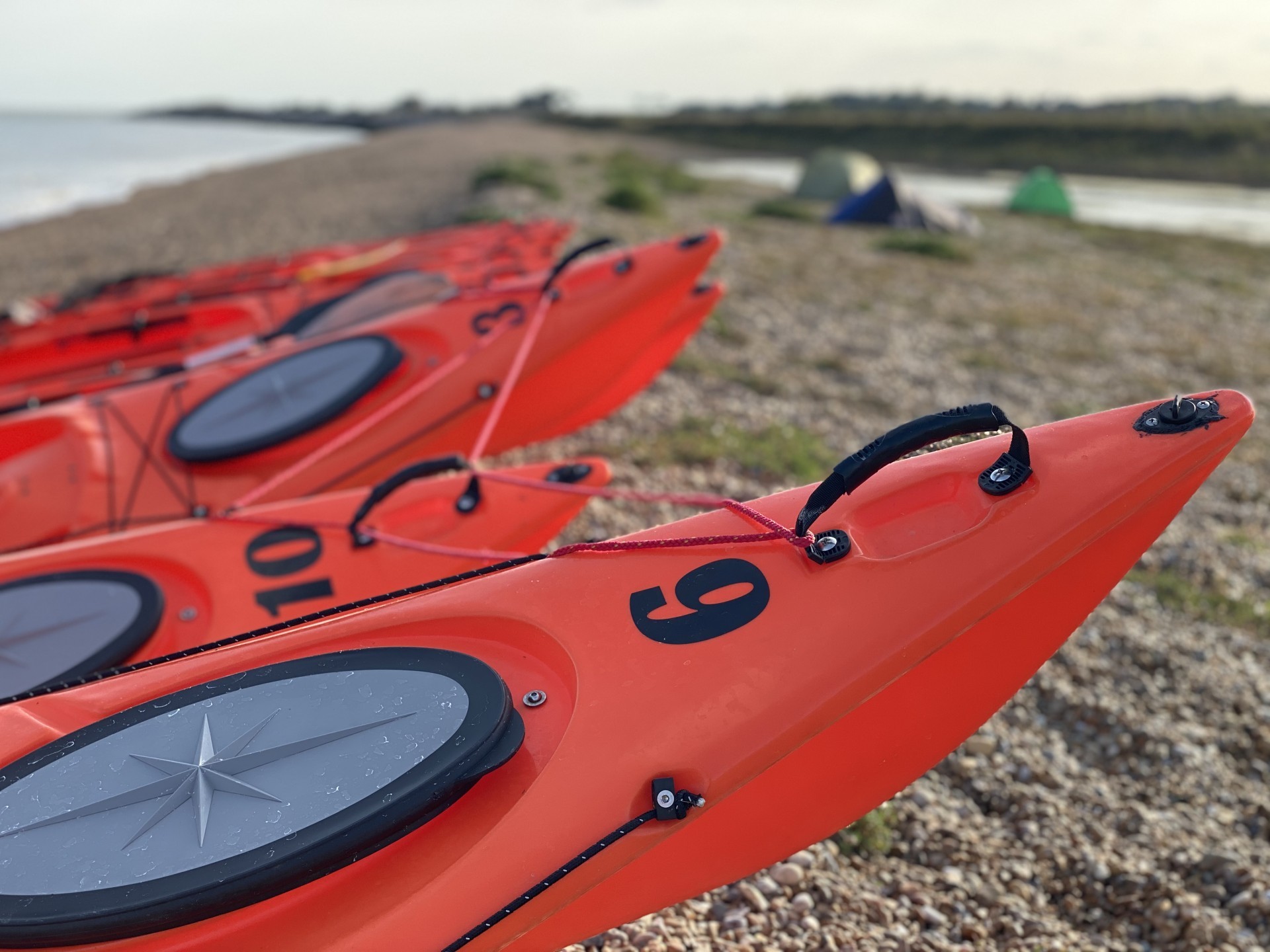 Good quality sit-on-top kayaks are provided on all of our wild camping events.