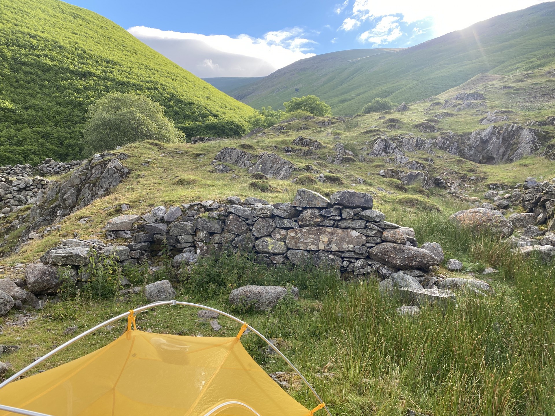 Wild campsite approaching Grasmere.