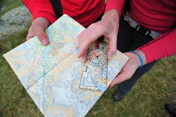The basics of orienteering using map and compass.