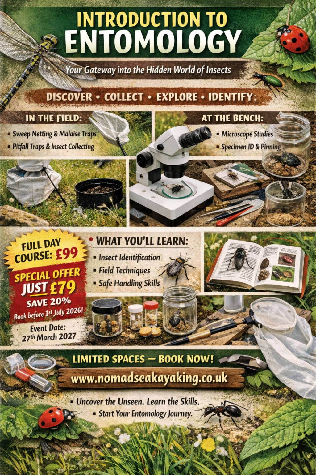 20% Discount offer for the Introduction to Entomology course, book by the 1st July 2026.