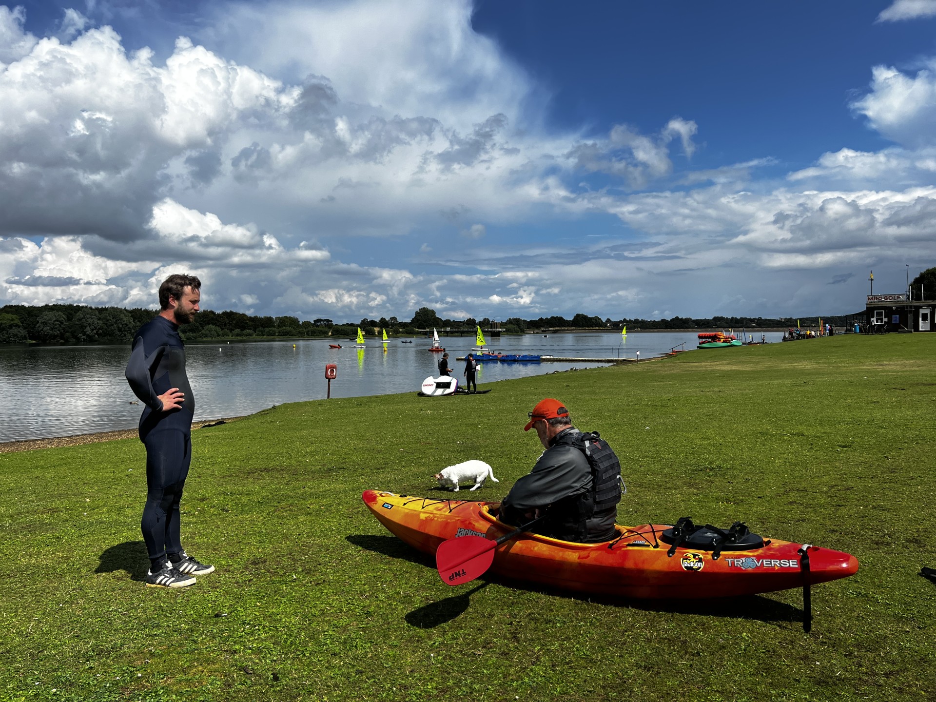 Bank coaching an eskimo roll with NOMAD Sea Kayaking.