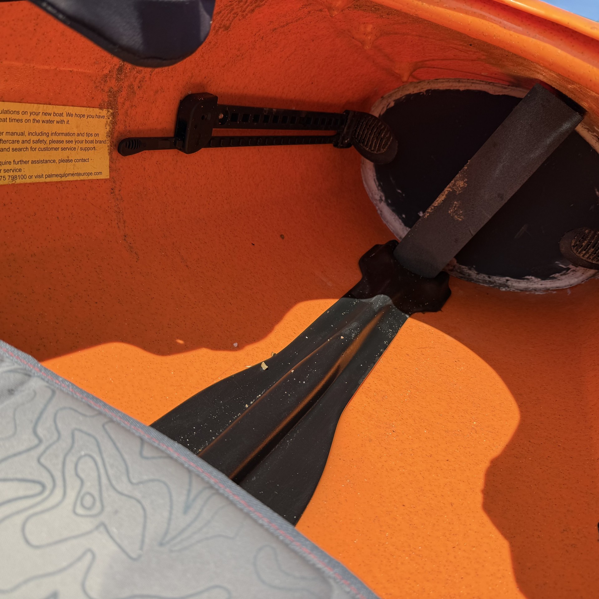 Watertight bulkheads fore and aft Dagger Stratos 14.5L sea kayak for sale.
