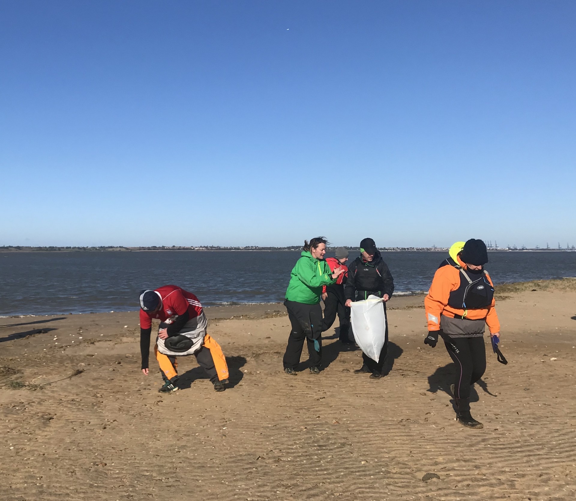 Beach cleaning at Stone Point, Seal Colony Eco Tour 2019.