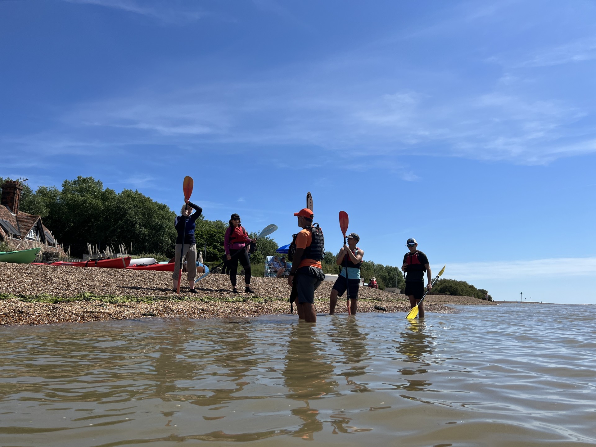 Learning how to use paddles properly with NOMAD Sea Kayaking.