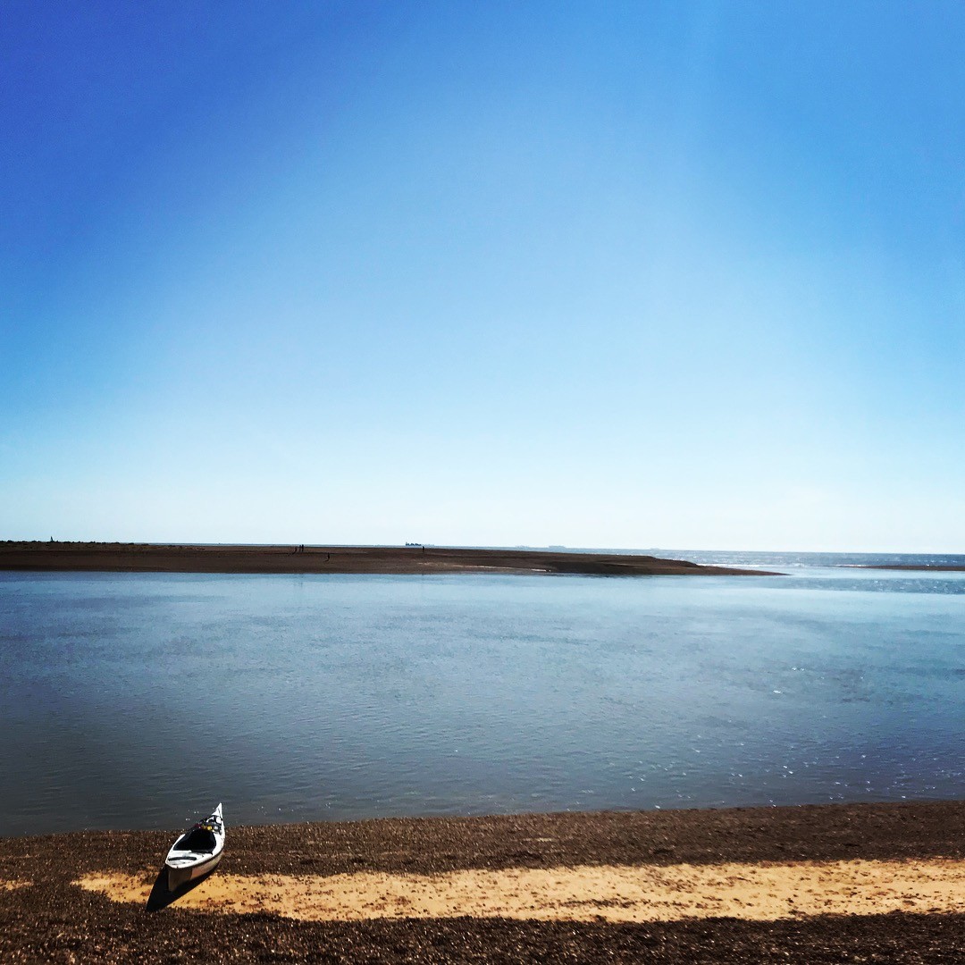 Flat calm Deben estuary with NOMAD Sea Kayaking.