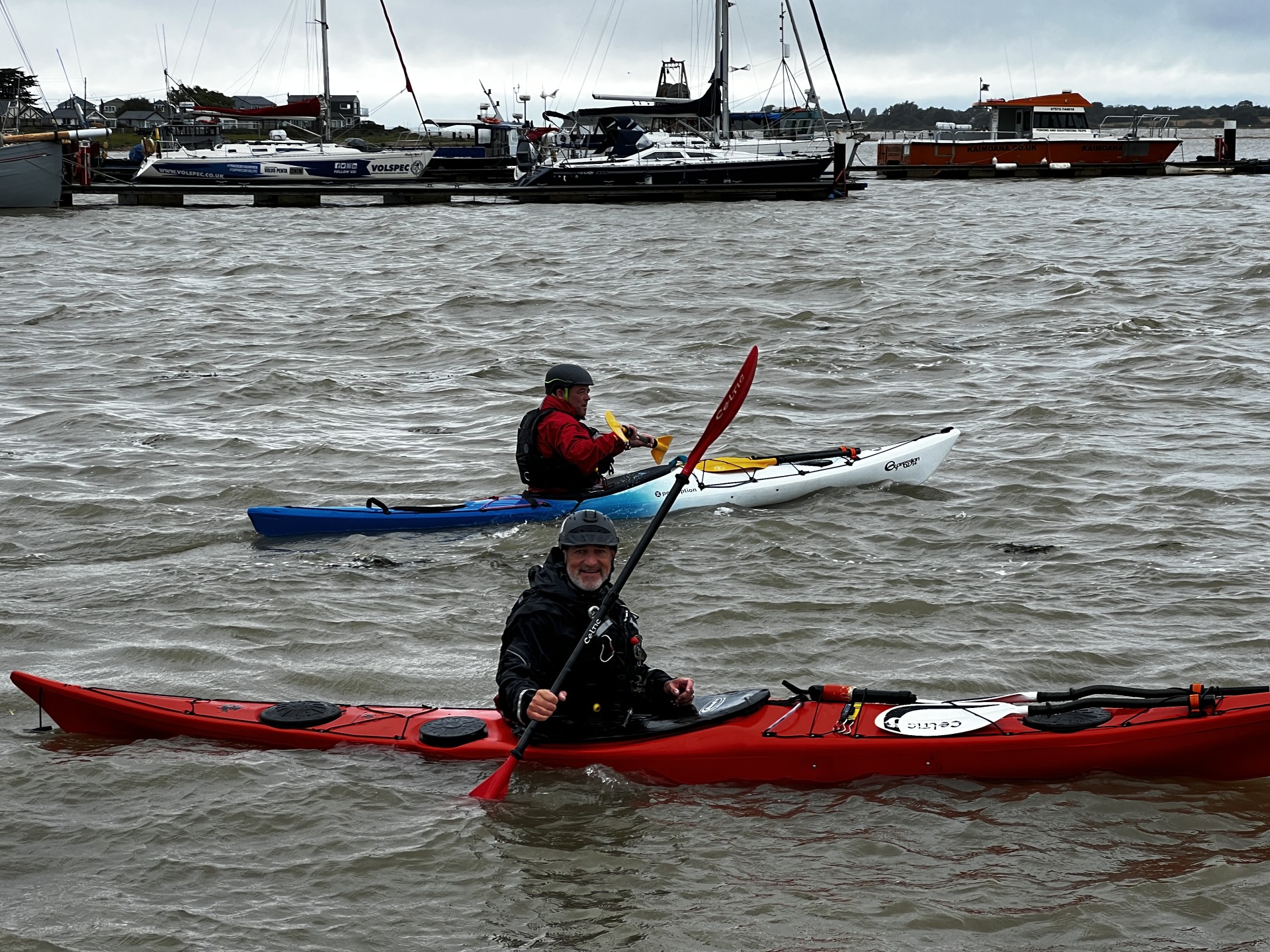 Wet weather on the Intro to sea kayaking level two course with NOMAD Sea Kayaking.