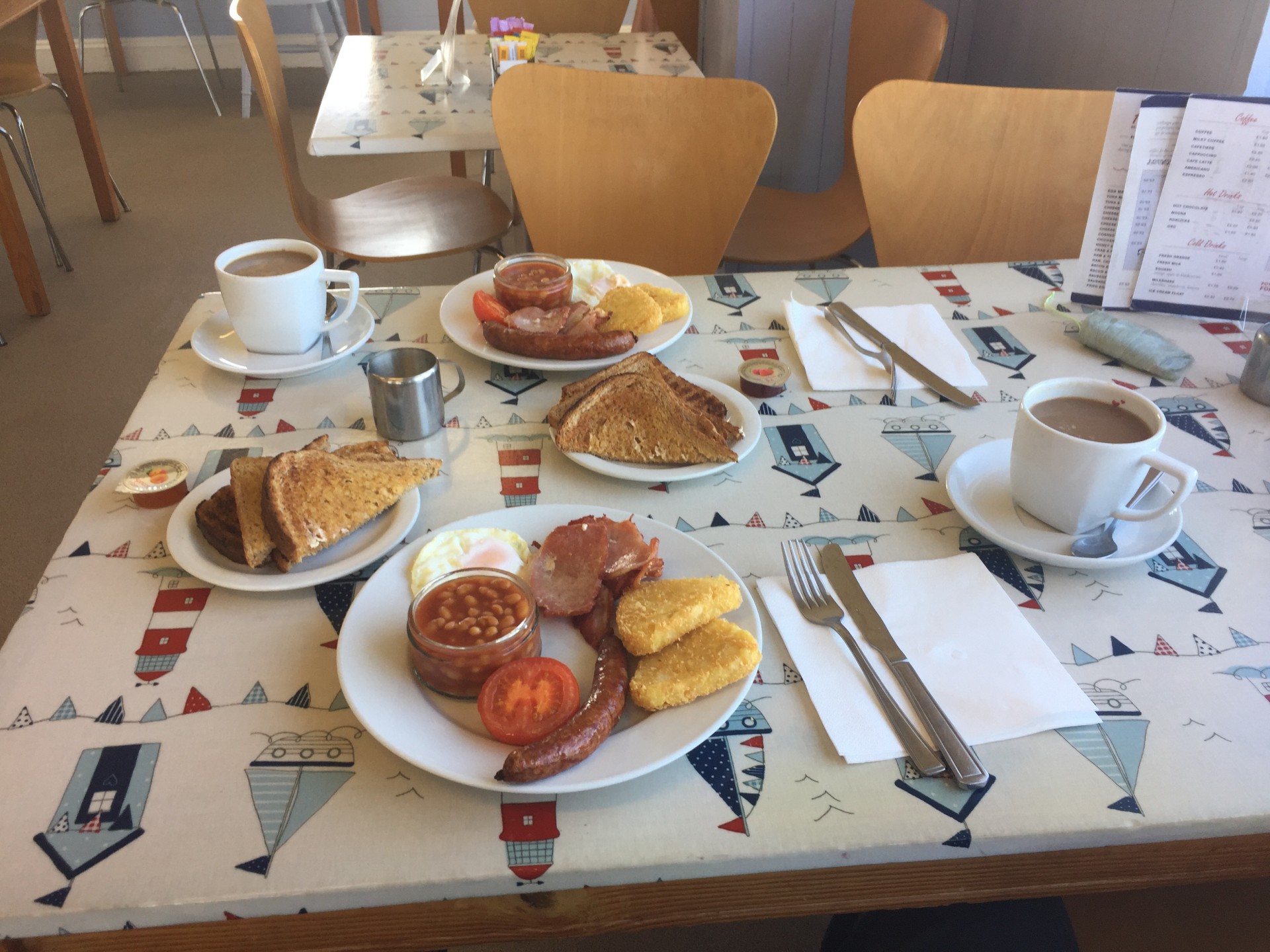 Big breakfast on Lake District guided hiking trips.
