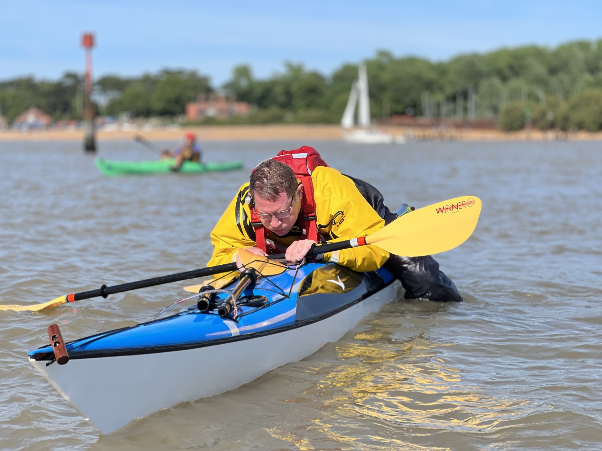Cowboy scramble training with NOMAD Sea Kayaking.