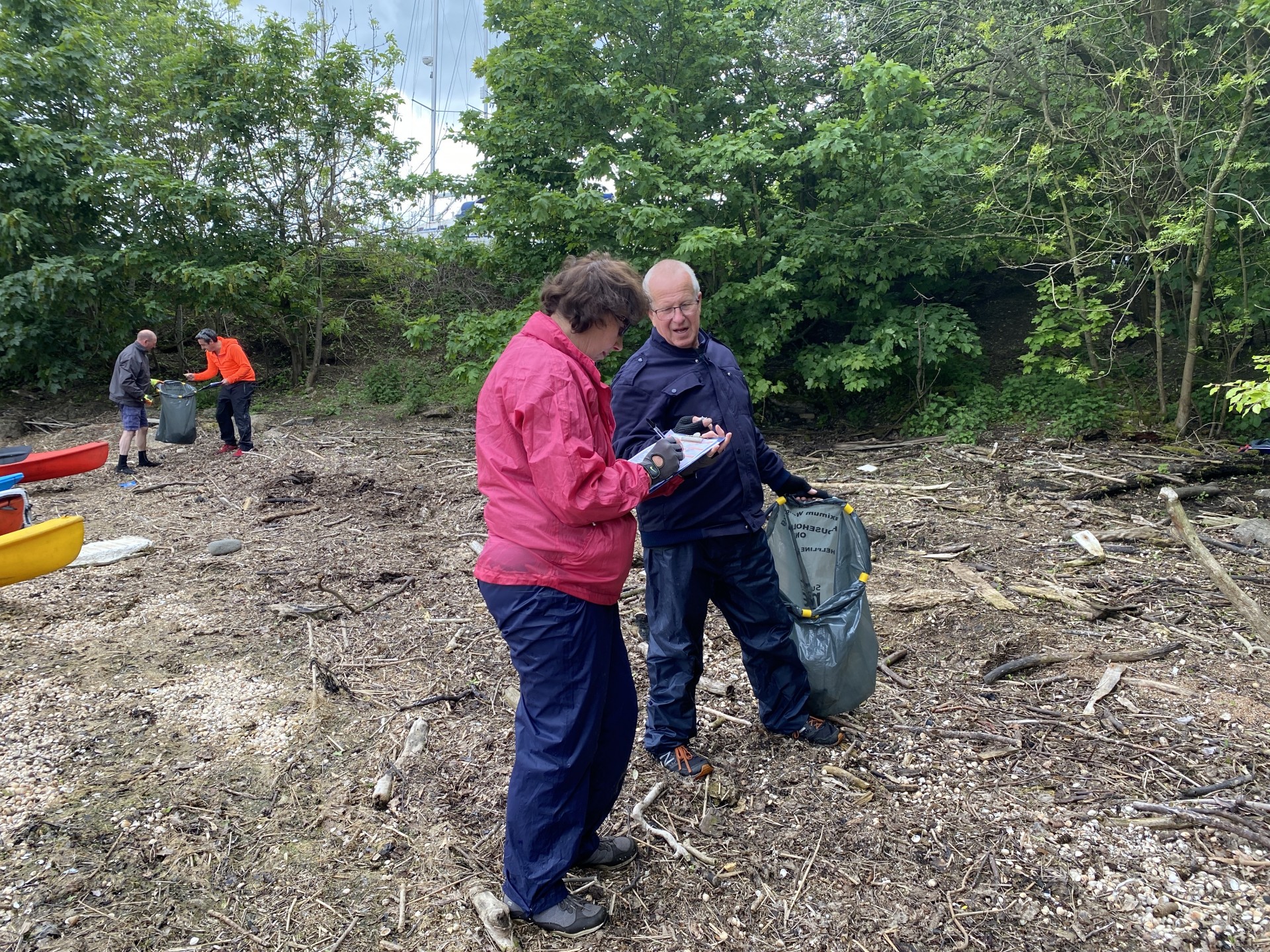 Recording data of refuse collected for the Marine Conservation Society.