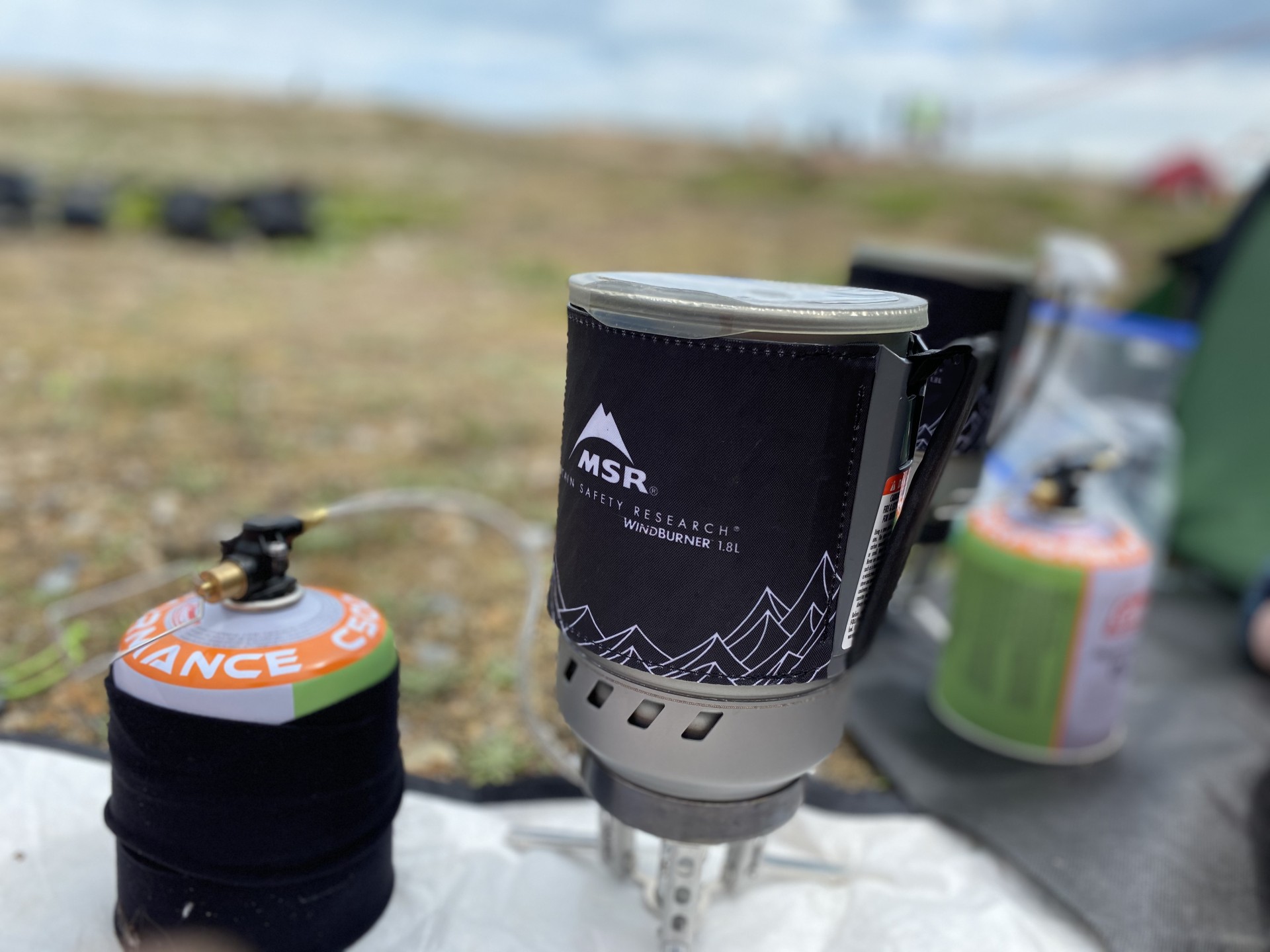M.S.R. windburned stoves with NOMAD Sea Kayaking.