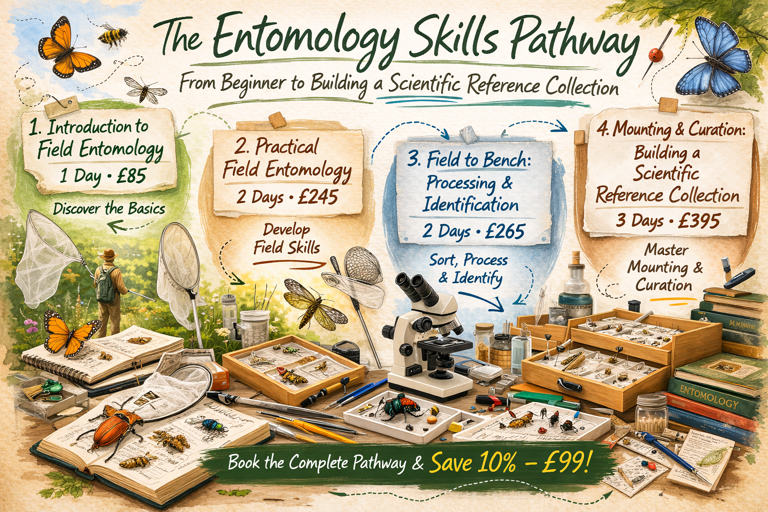 The entomology Training Pasthway with NOMAD Sea Kayaking in Suffolk.