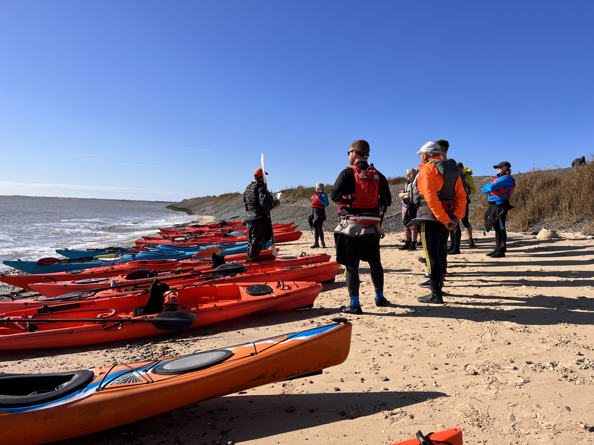 Safety brief on the beach before launching.