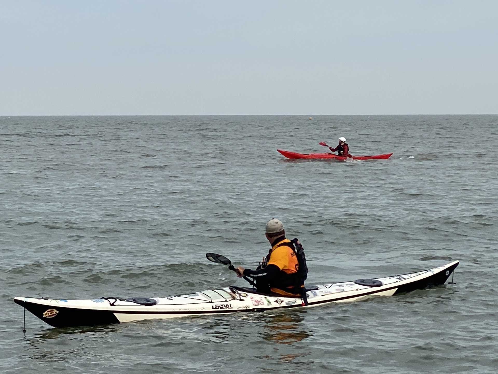 NDK Explorer HV Expedition Sea Kayak and NDK RM Sport on the water