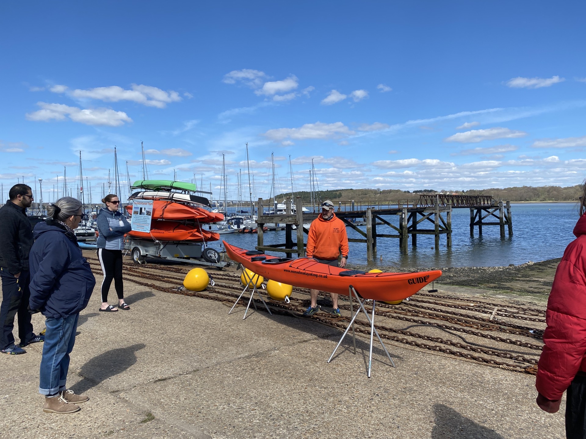 Introduction to kayaking on the Orwell estuary in Suffolk with NOMAD Sea Kayaking.