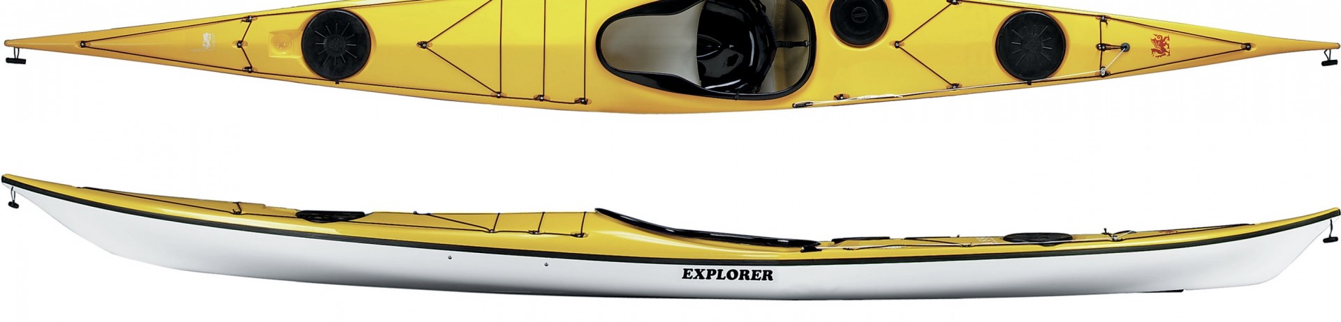 NDK Explorer Expedition Sea Kayak top and side views