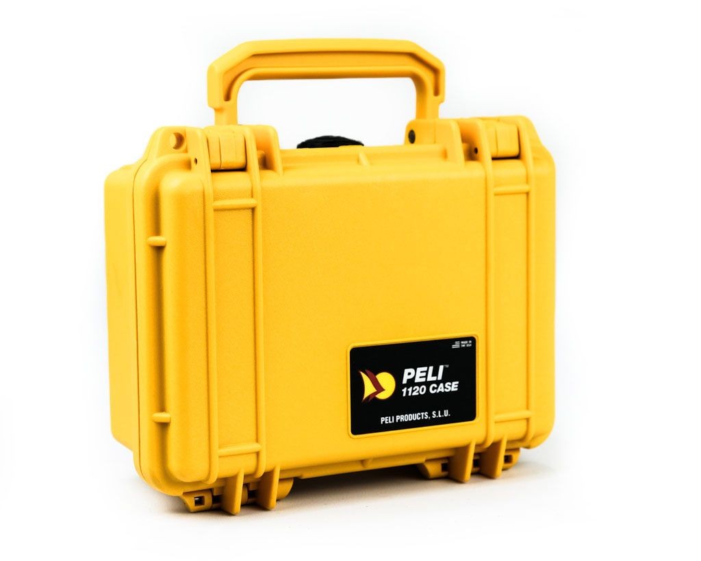 Yellow Peli hardcase durable dustproof and waterproof