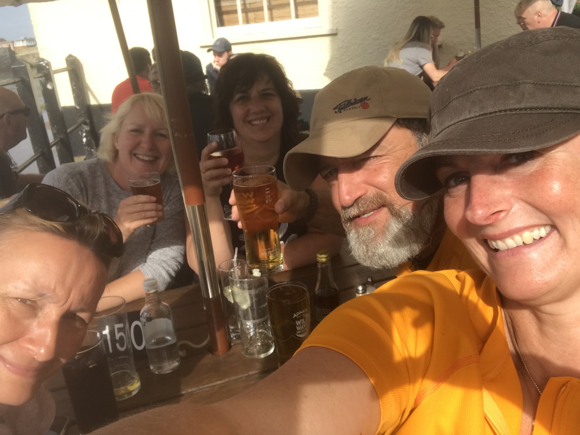 Members enjoying a well deserved rest after paddling on the Orwell Estuary
