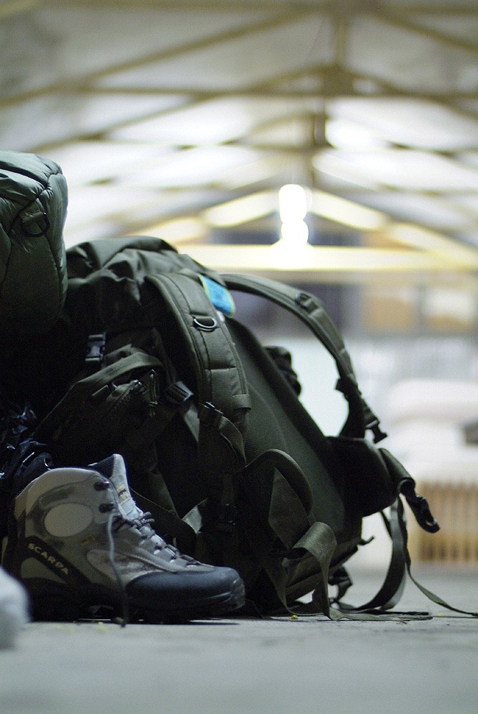 A rucksack and hiking boots private groups kayaking, hiking and camping events.