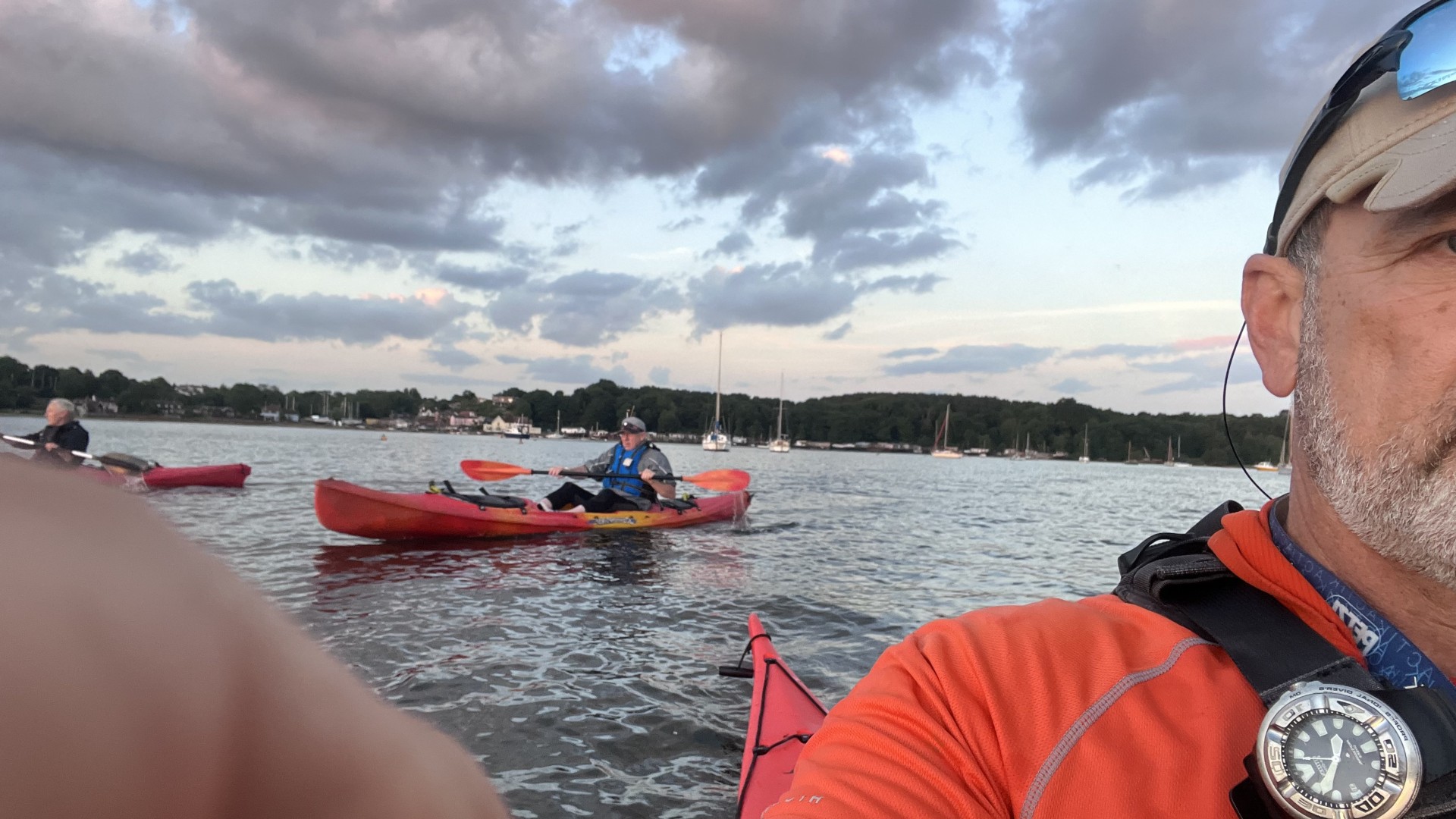 Kayaker on the Orwell estuary with NOMAD Sea Kayaking.