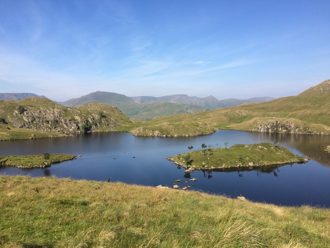 Angle Tarn above Patterdale Lake District hiking trips.