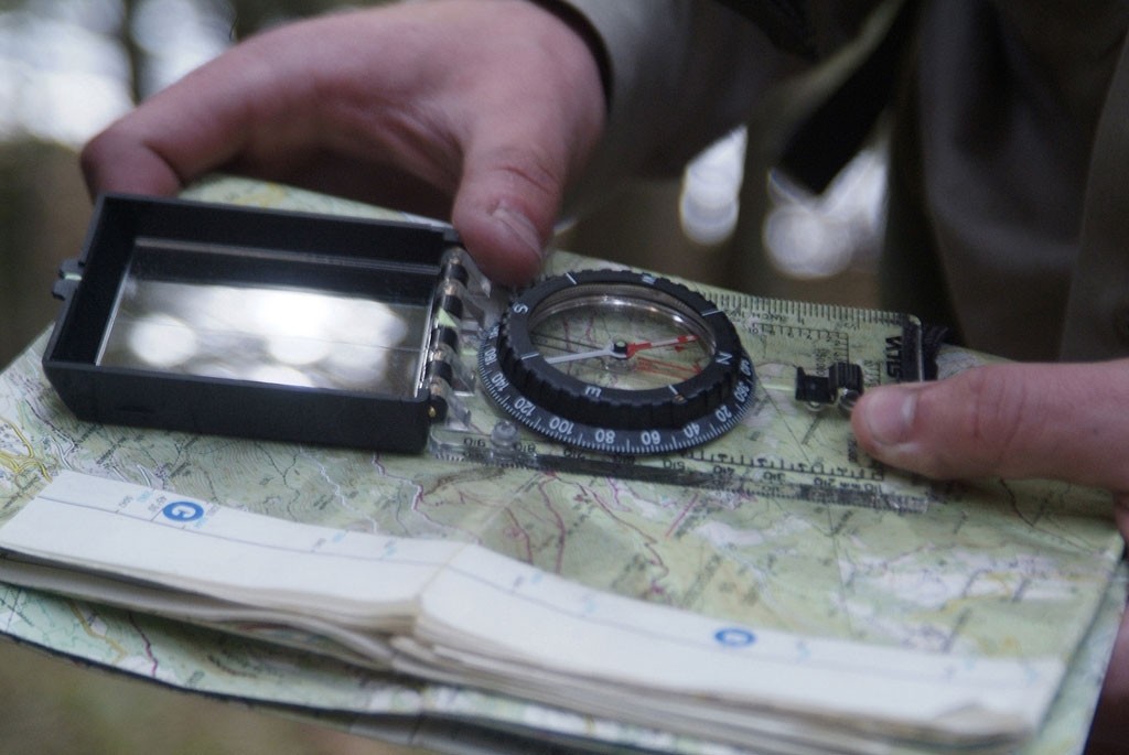 Fold your compass to cover your area of operations.