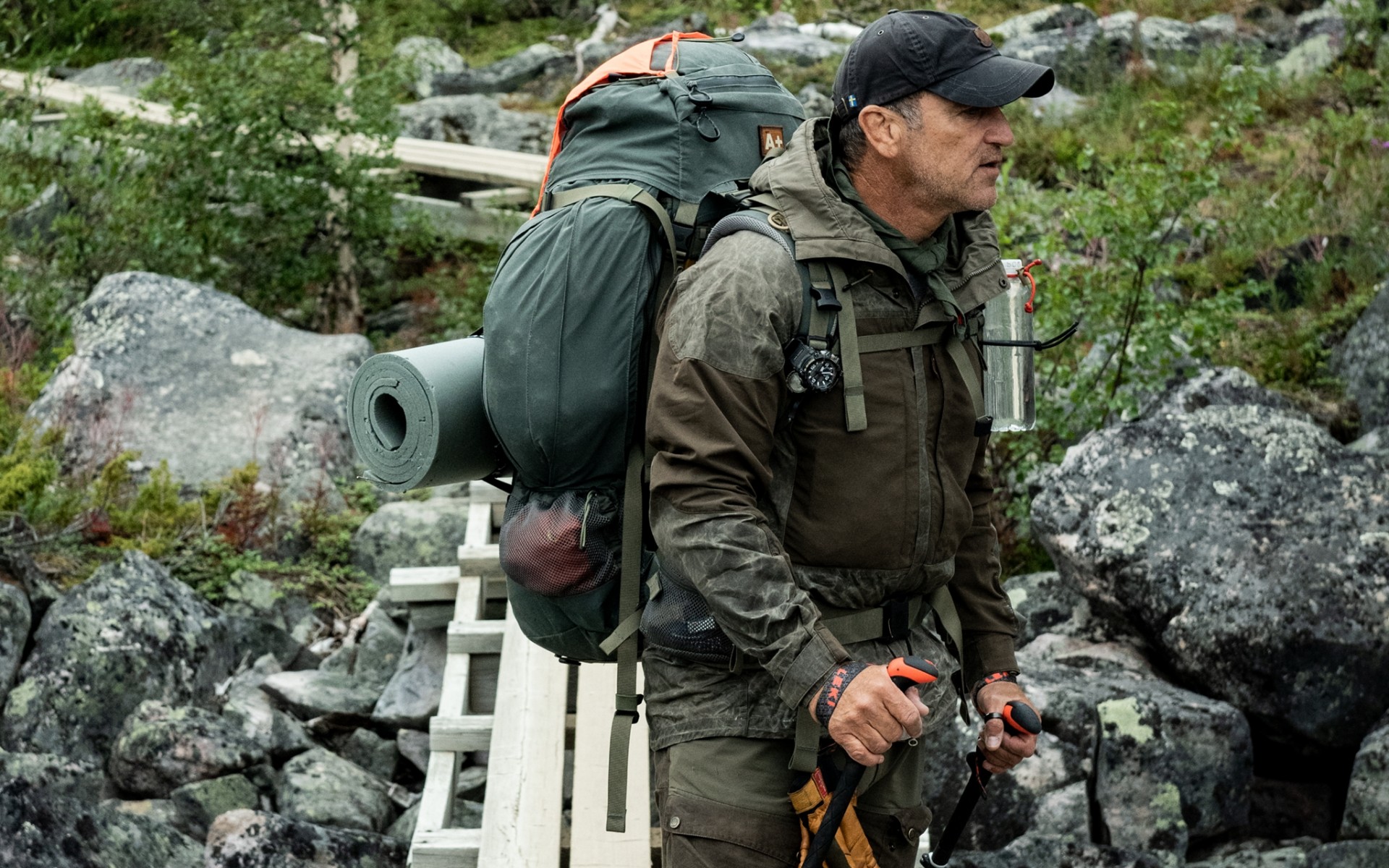 /storage/Keb working hard on the Fjallraven Classic 2018 hiking trek