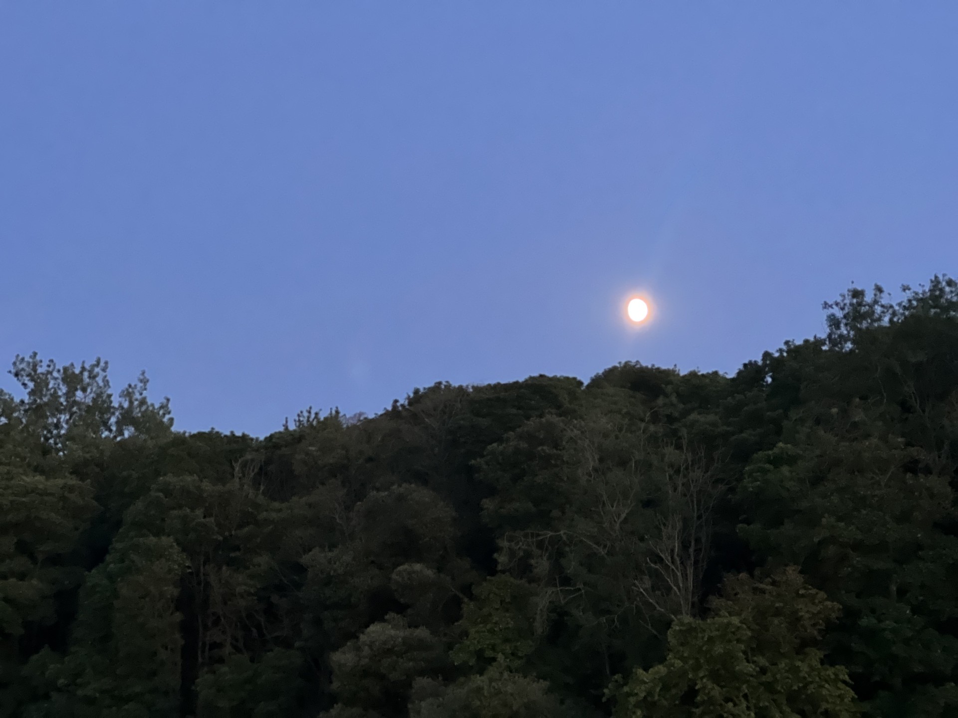 A full moon over the Orwell estuary in Suffolk.