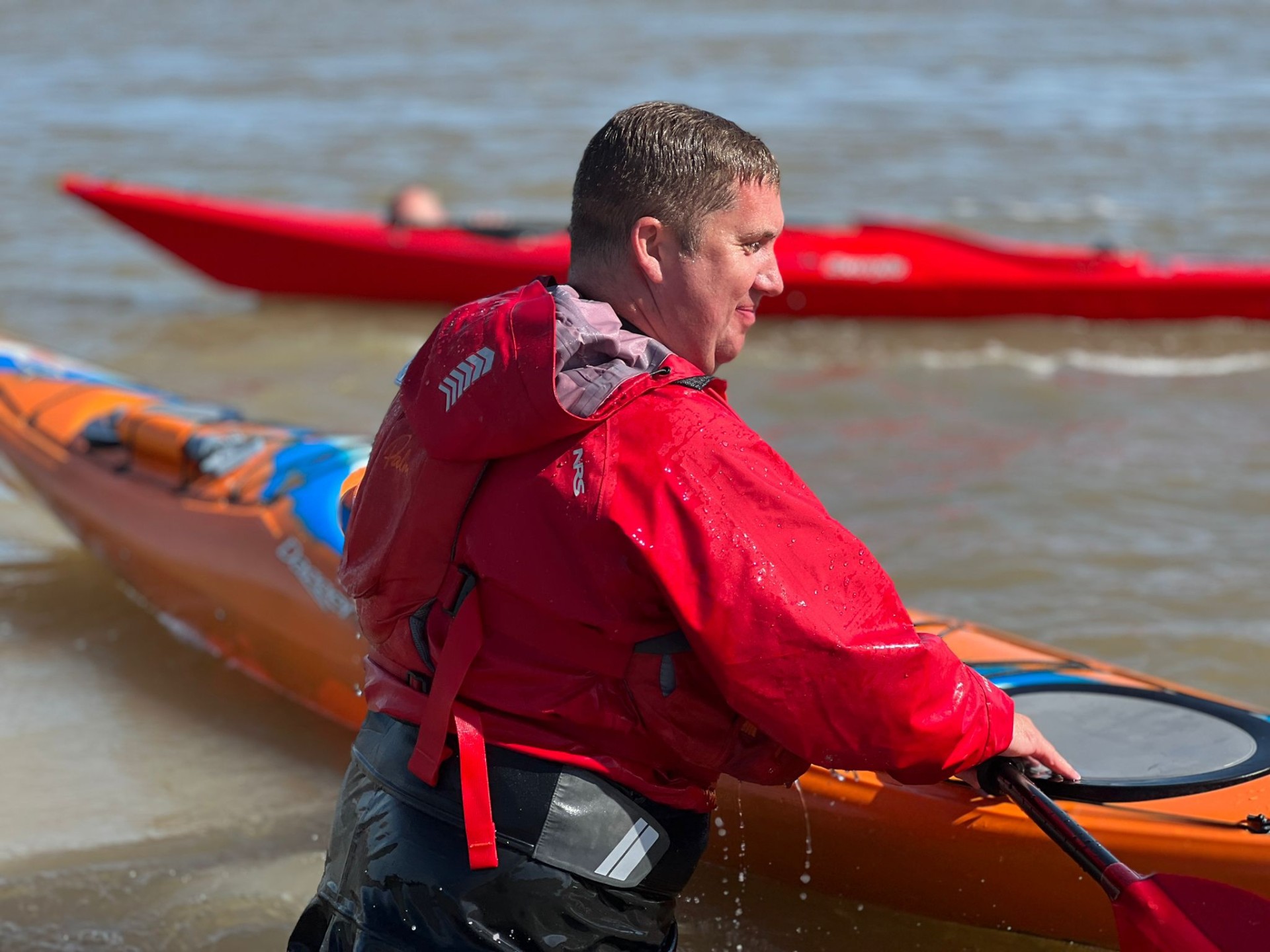 Sea kayaker training with NOMAD Sea Kayaking.