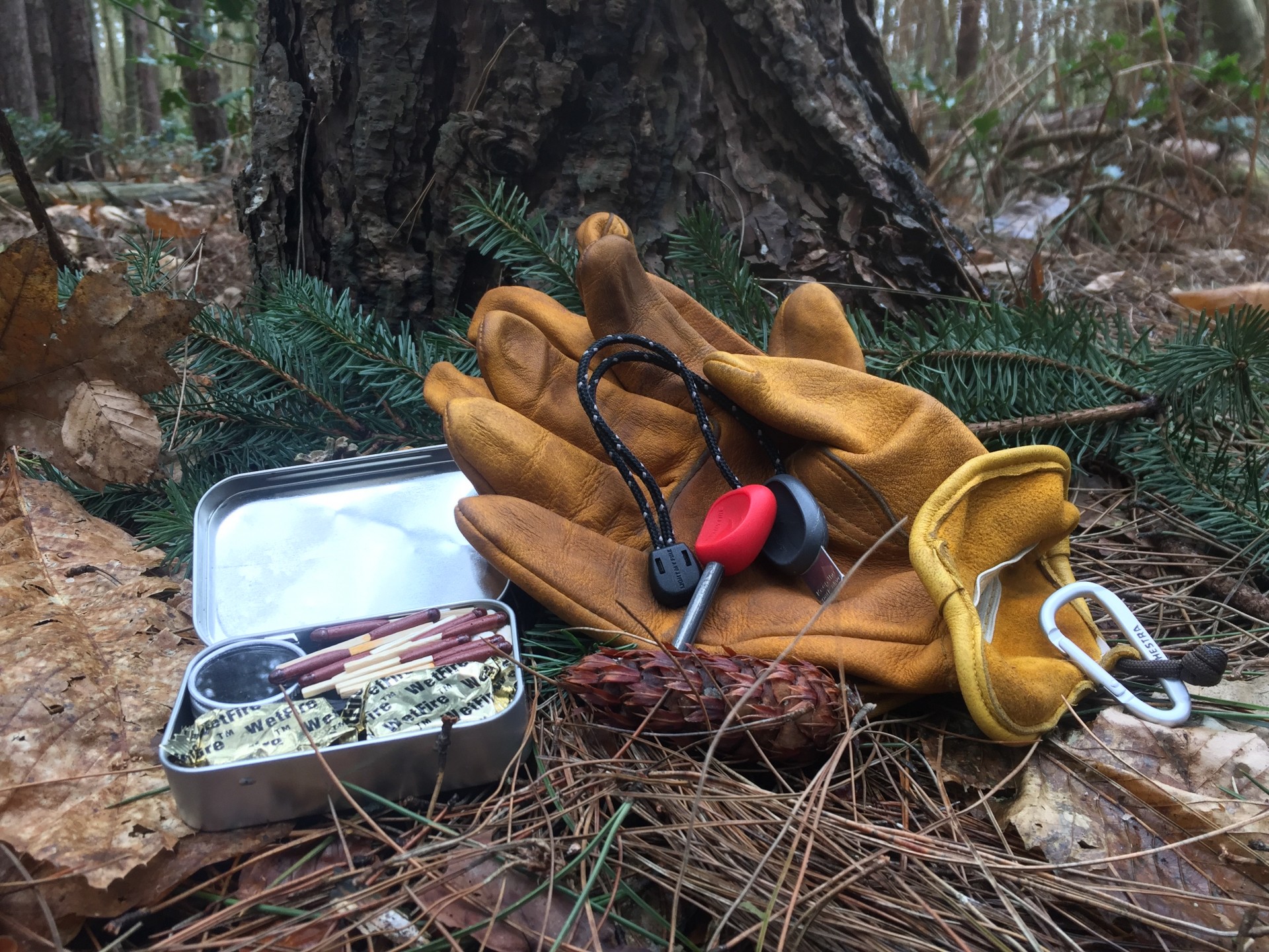 Fire starting kit for our wild camps.