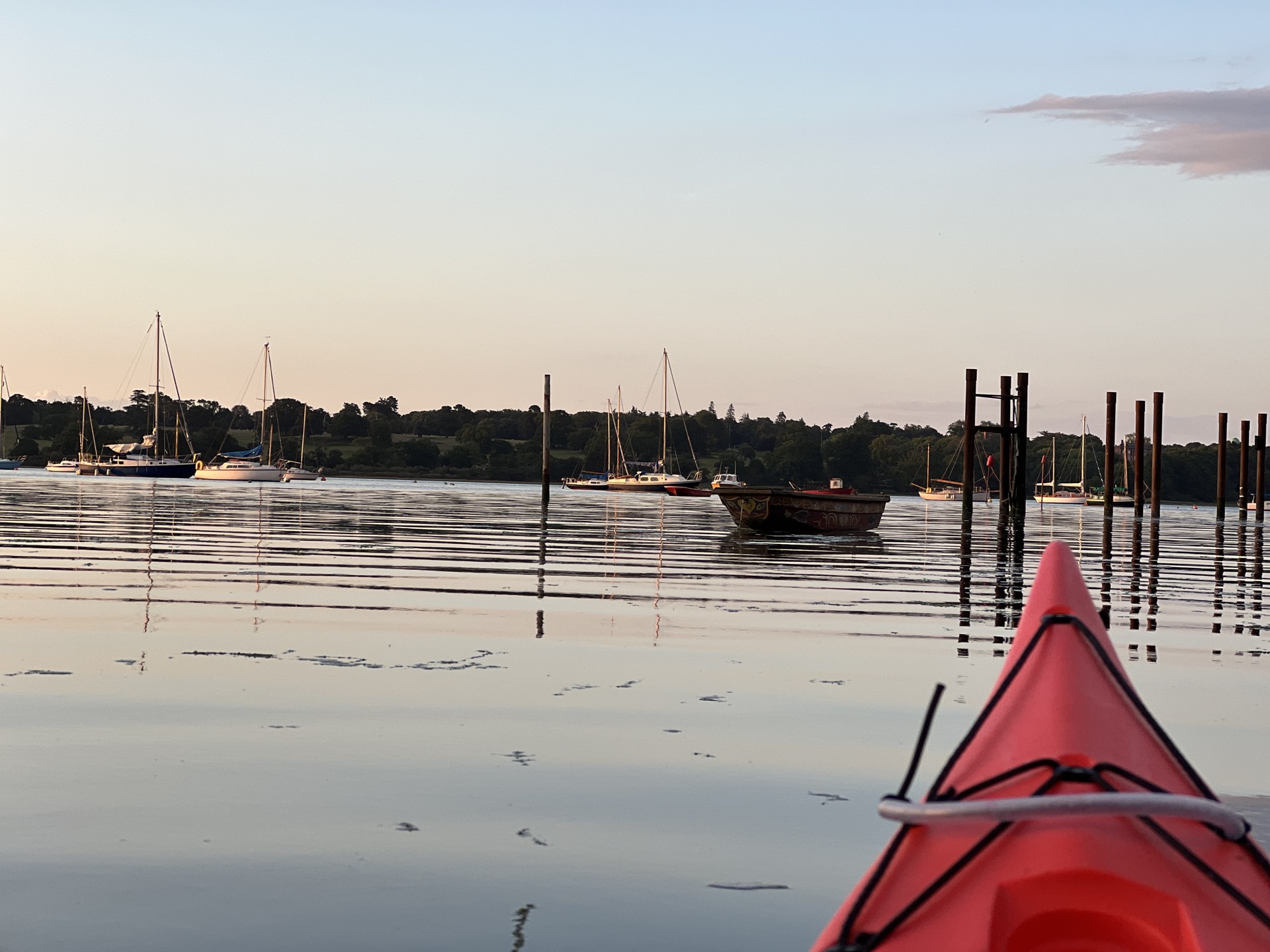 The Orwell estuary near Pin Mill with NOMAD Sea Kayaking.