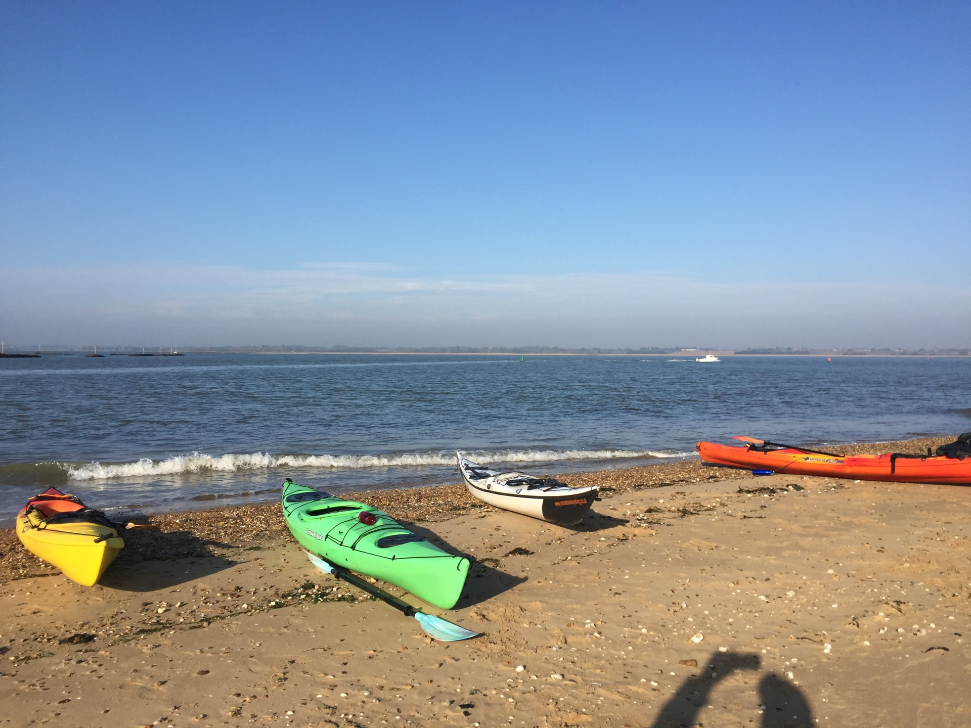 Stone Point beach overlooking Hanford Water in Essex.