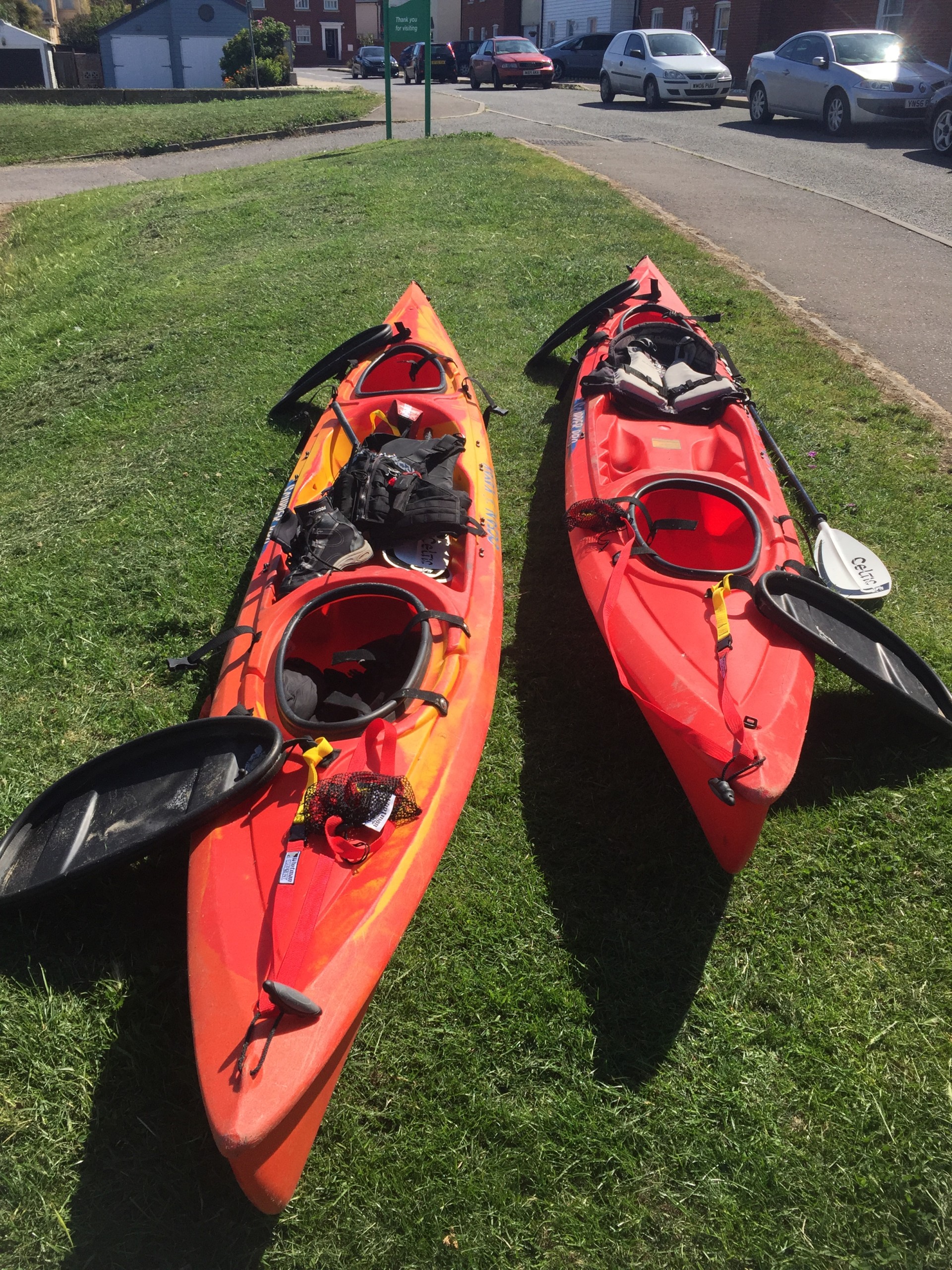 NOMAD Sea Kayakings fleet of stable kayaks.