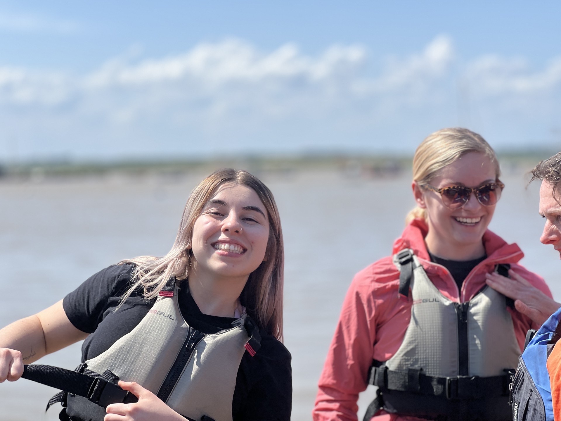 Smiling guests on the wild camping & kayaking weekend.