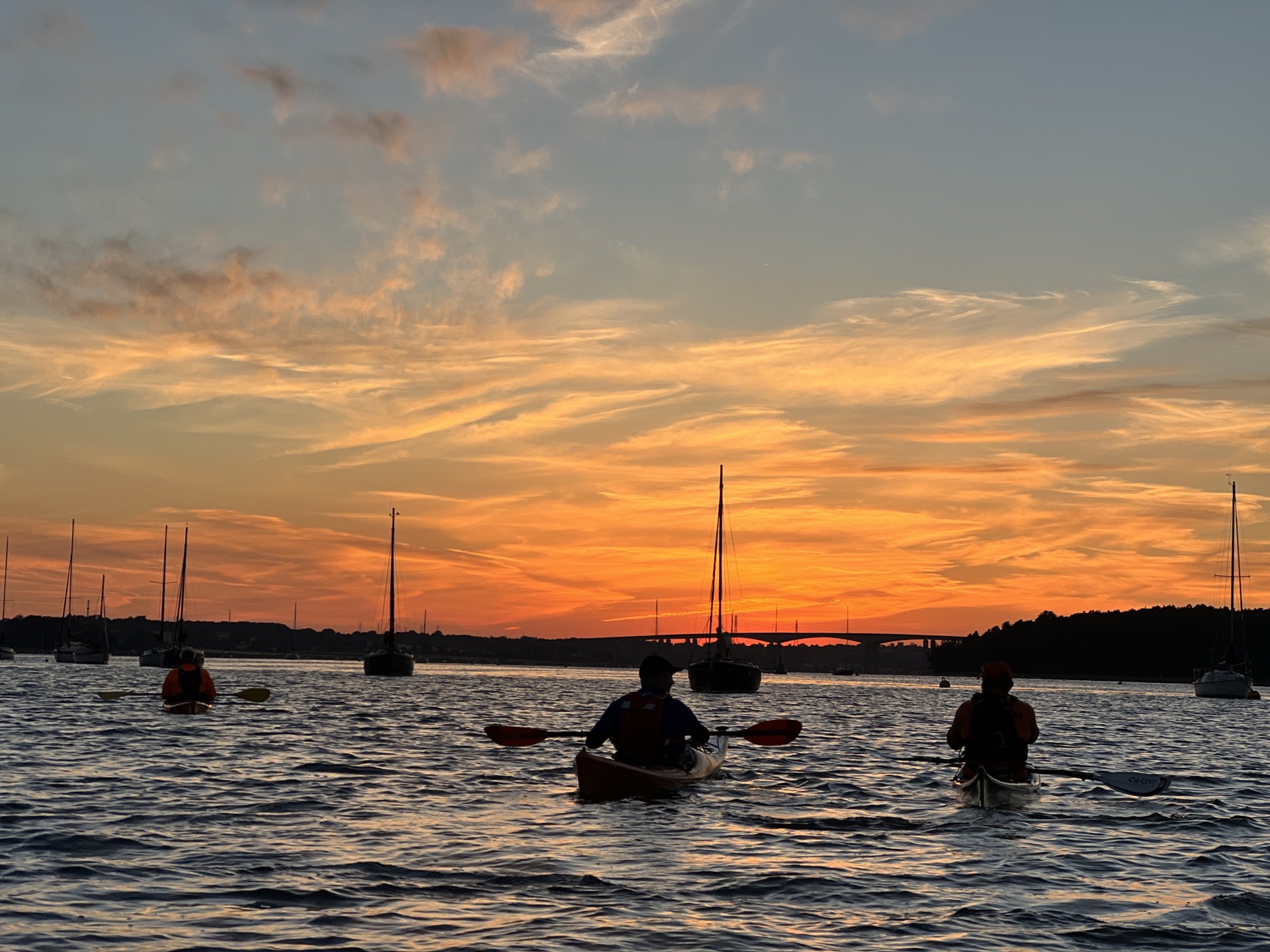 Sunset on the Orwell with NOMAD Sea Kayaking.
