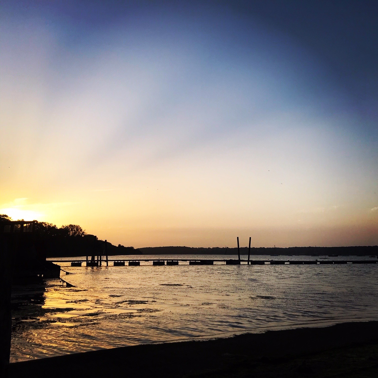 Looking north up the Orwell estuary.