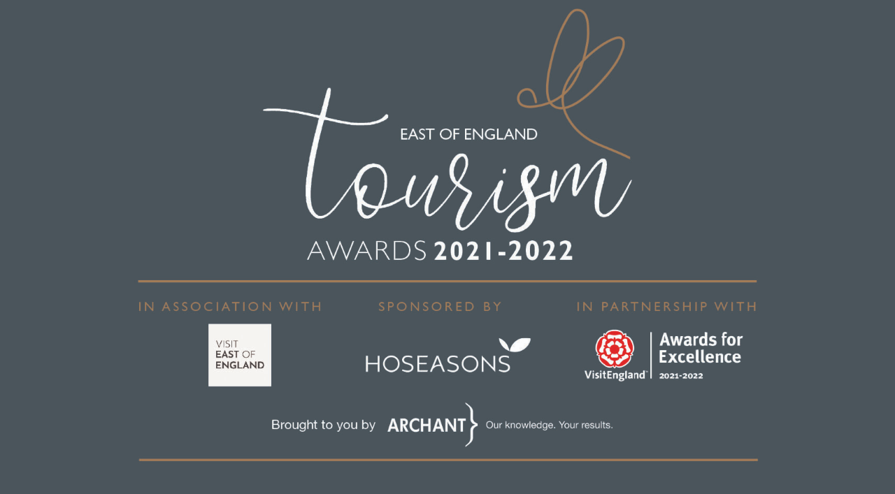 East of England tourism award banner 2021-2022