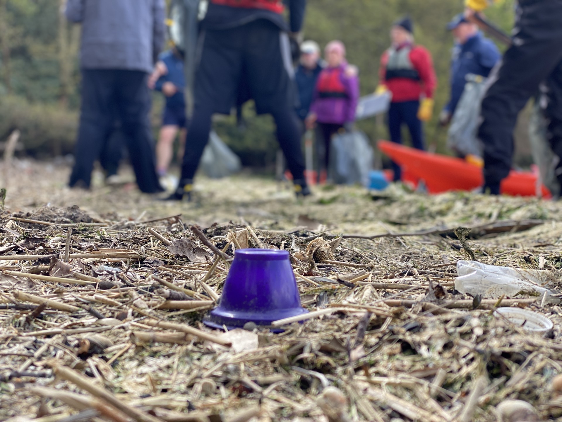 Refuse collection by volunteer kayakers in Suffolk.
