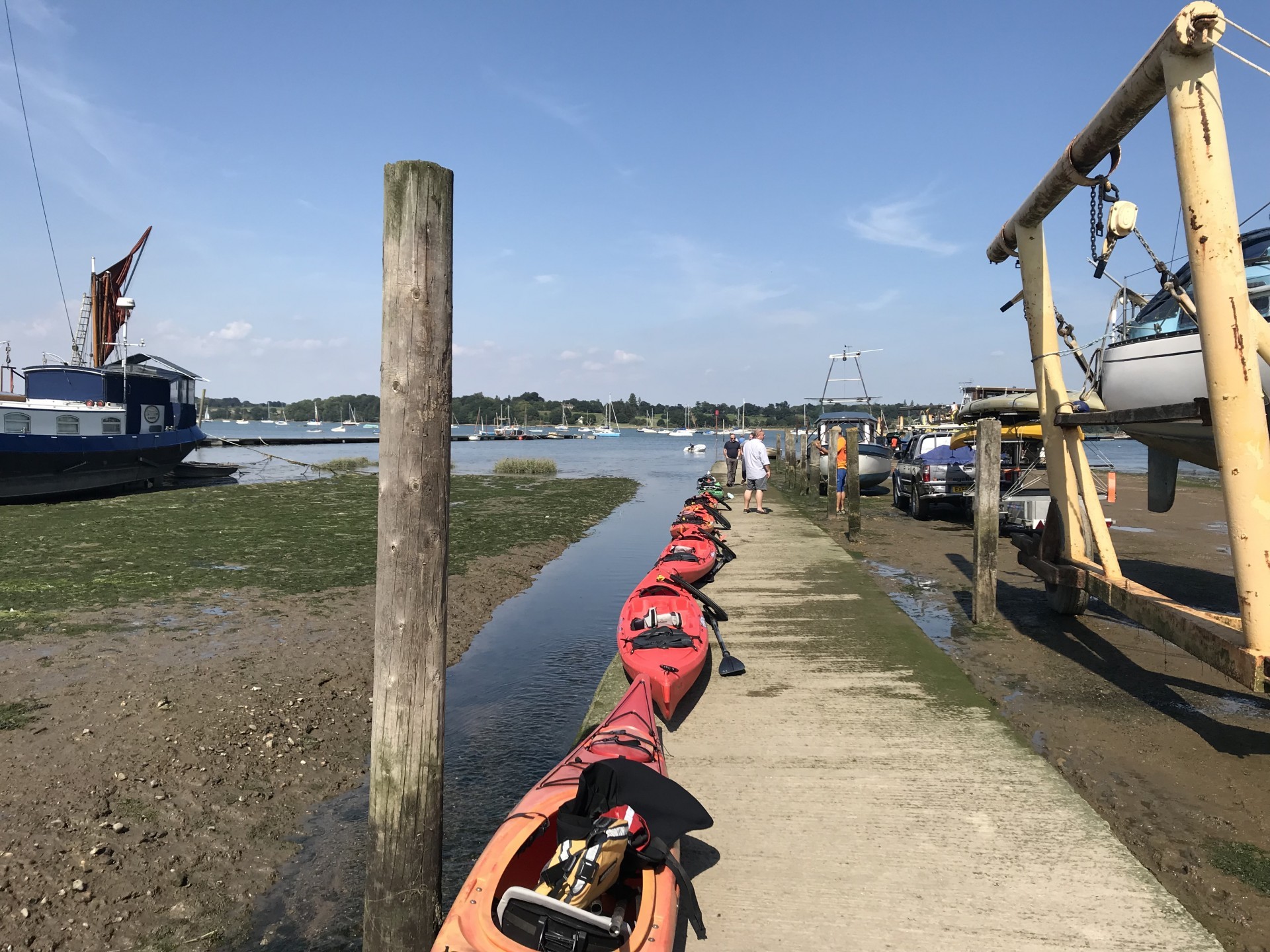 Touring kayaks are available for kayaking trips.